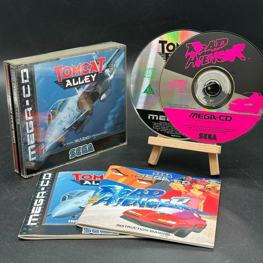 Road Avenger & Tomcat Alley (Sega Mega CD) CDs wie neu ✅