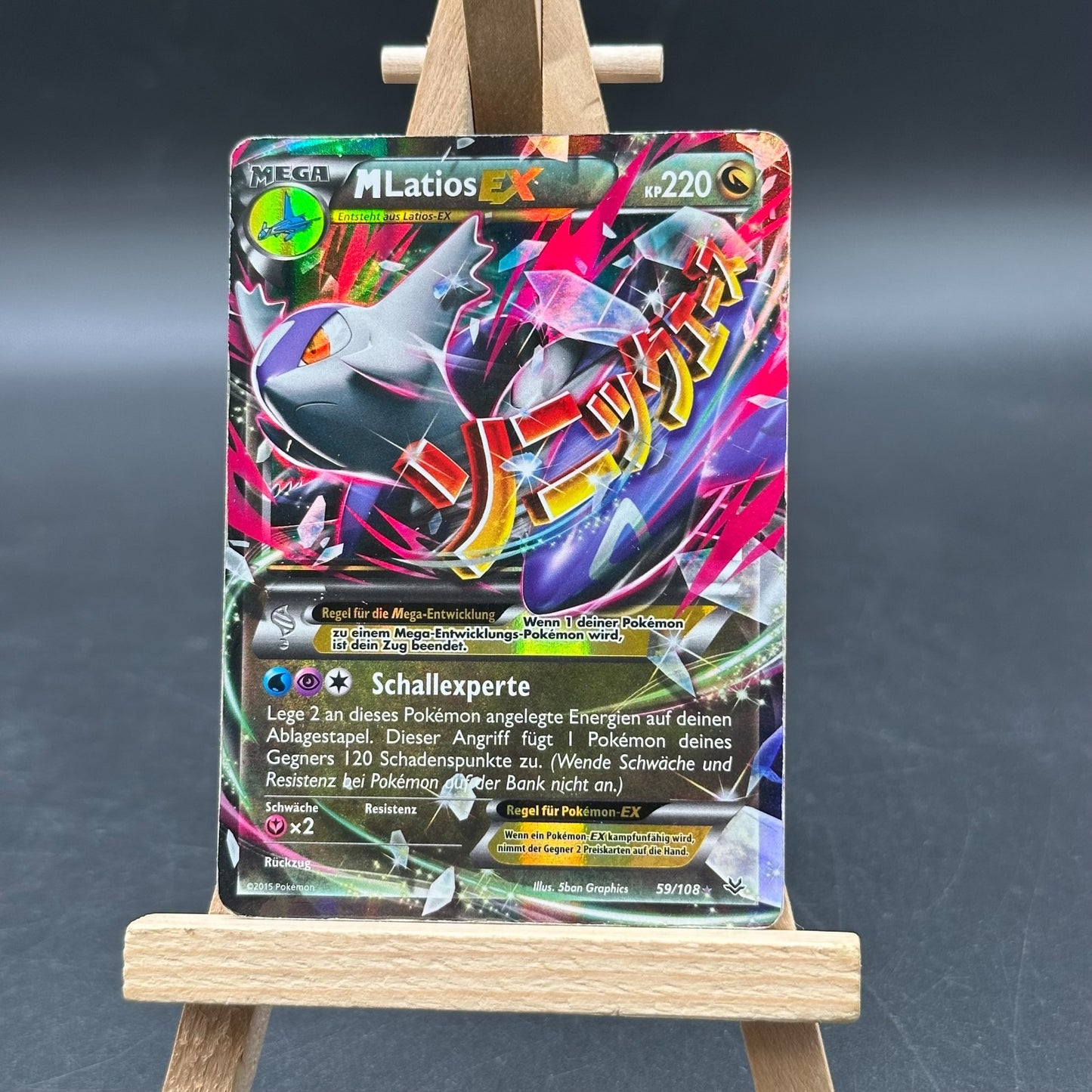 Pokémon Mega M Latios EX 59/108 Holo Rare XY Roaring Skies Karte Deutsch
