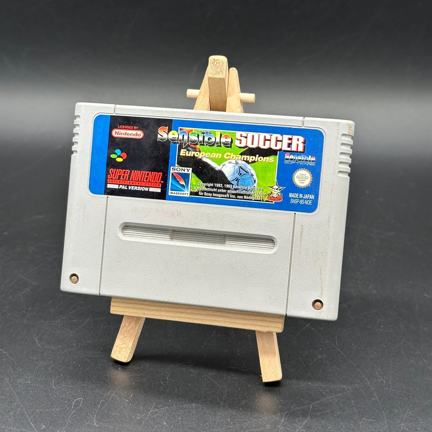 Sensible Soccer European Champions Game Super Nintendo SNES Spiel PAL Original