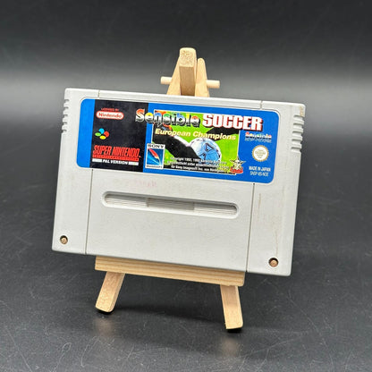 Sensible Soccer European Champions Game Super Nintendo SNES Spiel PAL Original