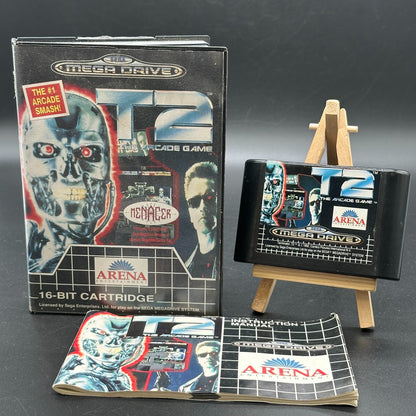 T2 The Arcade Game Terminator 2 - Sega Mega Drive - PAL - OVP - Anleitung