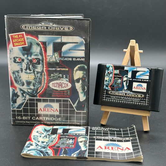 T2 The Arcade Game Terminator 2 - Sega Mega Drive - PAL - OVP - Anleitung