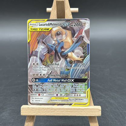 Lucario & Melmetal-GX - Unbroken Bonds - UNB 120 (Pokémon TCG, Englisch, Good)
