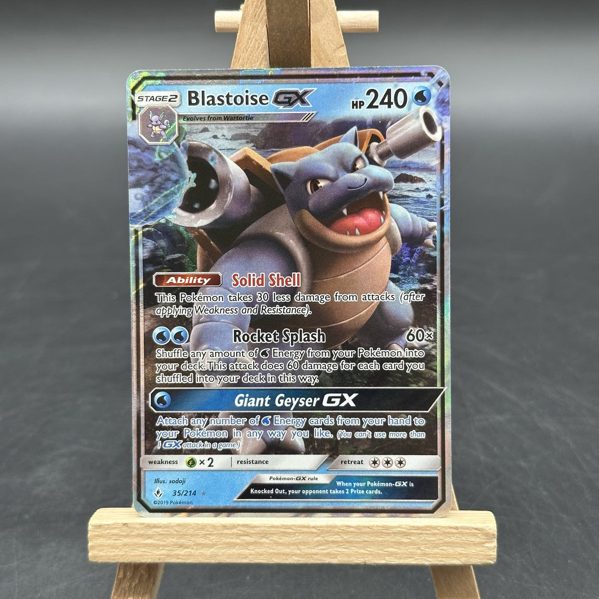 Blastoise-GX - Unbroken Bonds - UNB 35 (Pokémon TCG, Englisch, Near Mint)