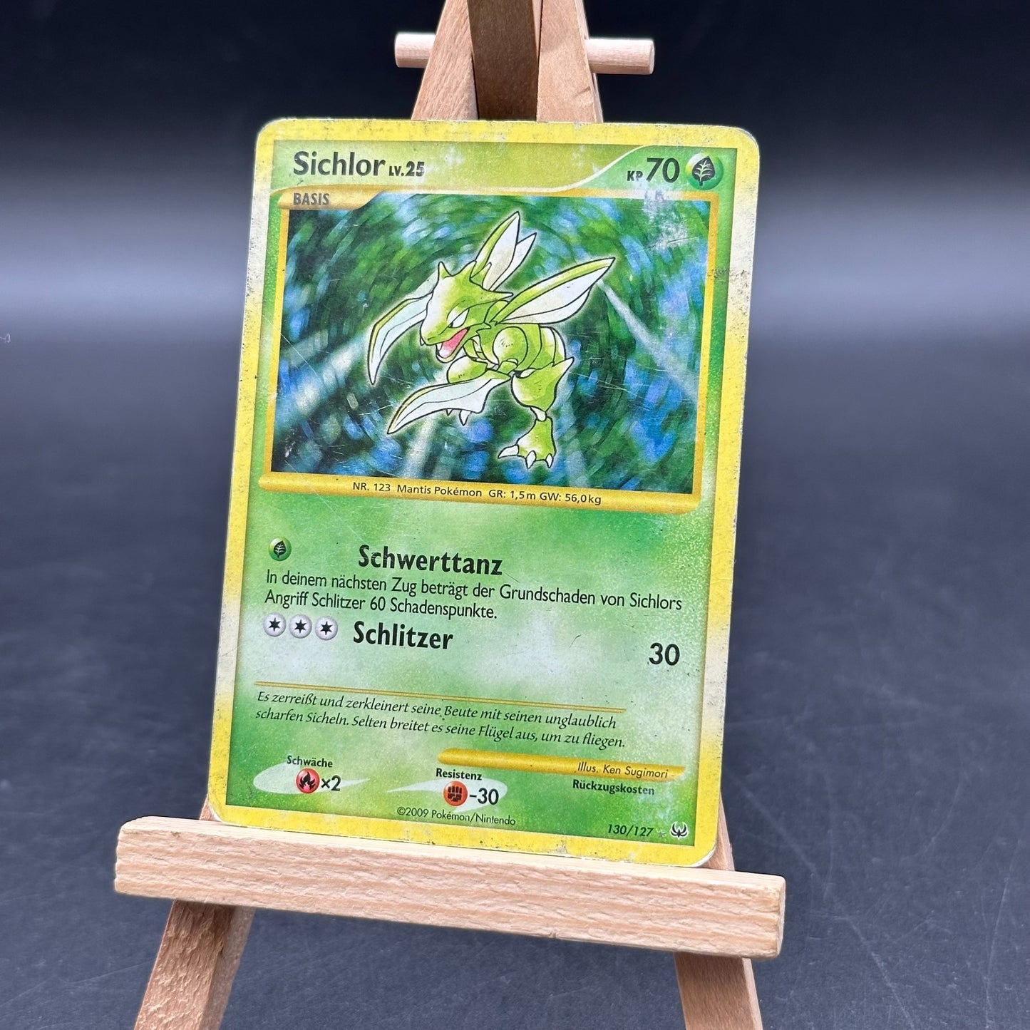 Pokémon Karte Sichlor LV.25 130/127 Secret Rare + Top Loader