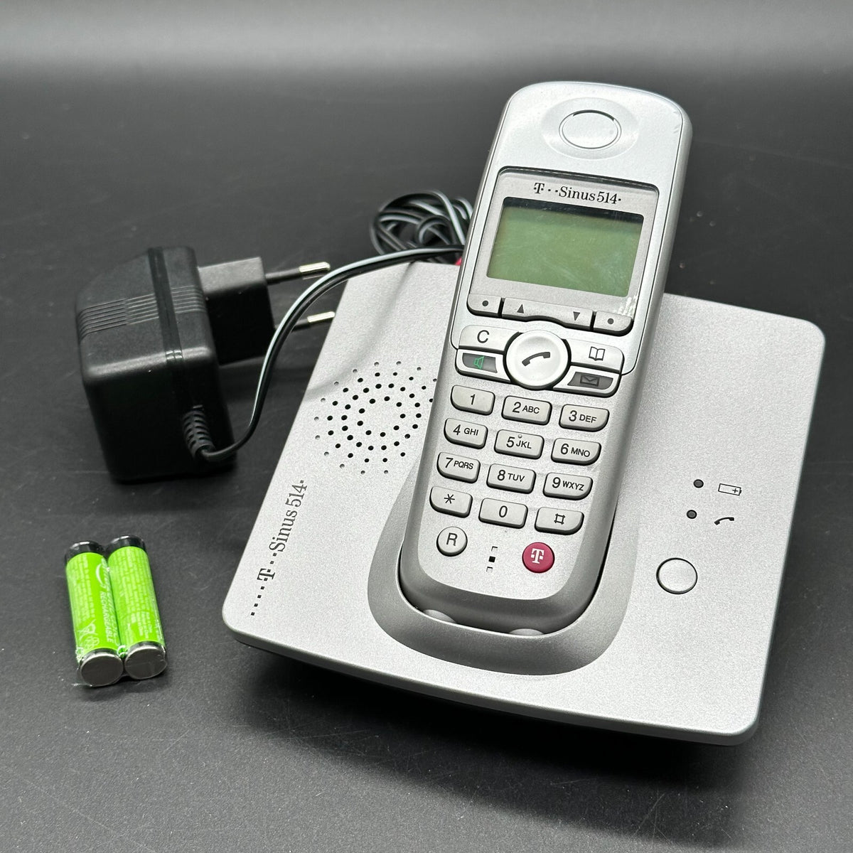 T-Sinus 514 Schnurlos Dect Basisstation mit Netzteil & neuen Akkus