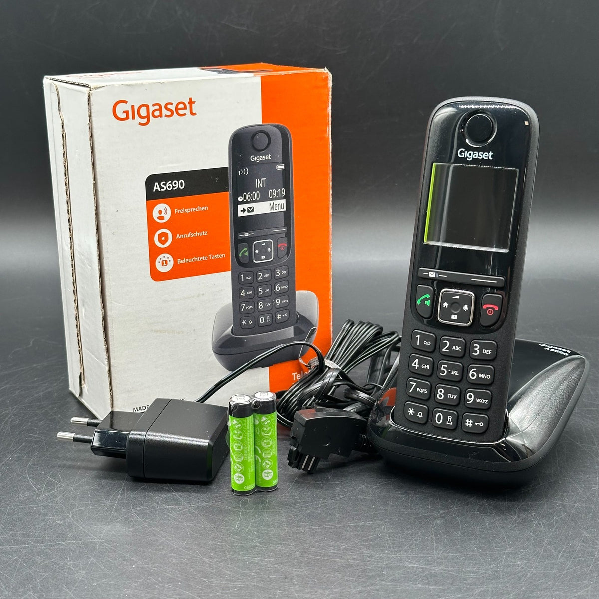 Gigaset AS690H Mobilteil inkl. Basis & neuen Akkus