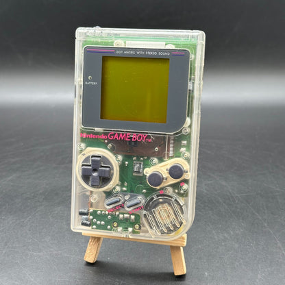 Nintendo Game Boy Classic Handheld Spielekonsole Transparent mit 3x Spiele