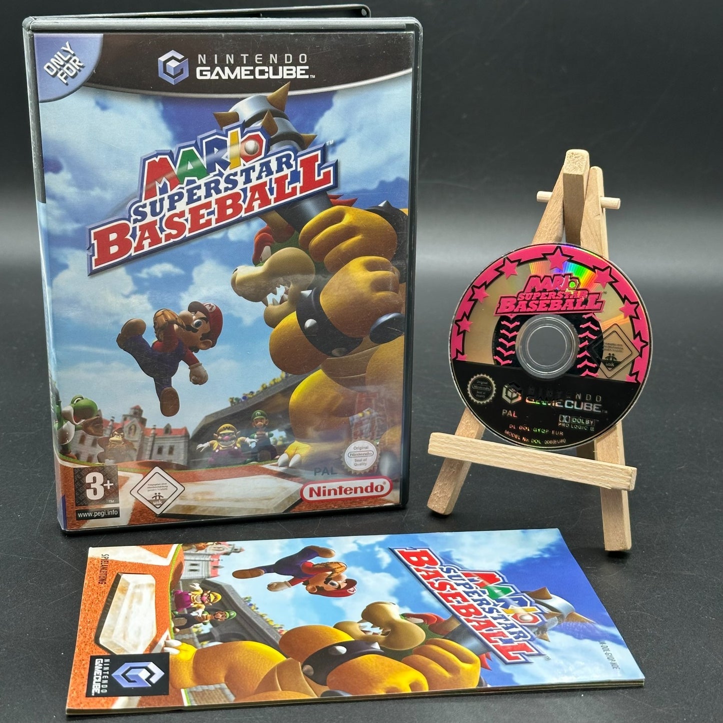 Nintendo Gamecube Mario Superstar Baseball Spiel + OVP + Anleitung