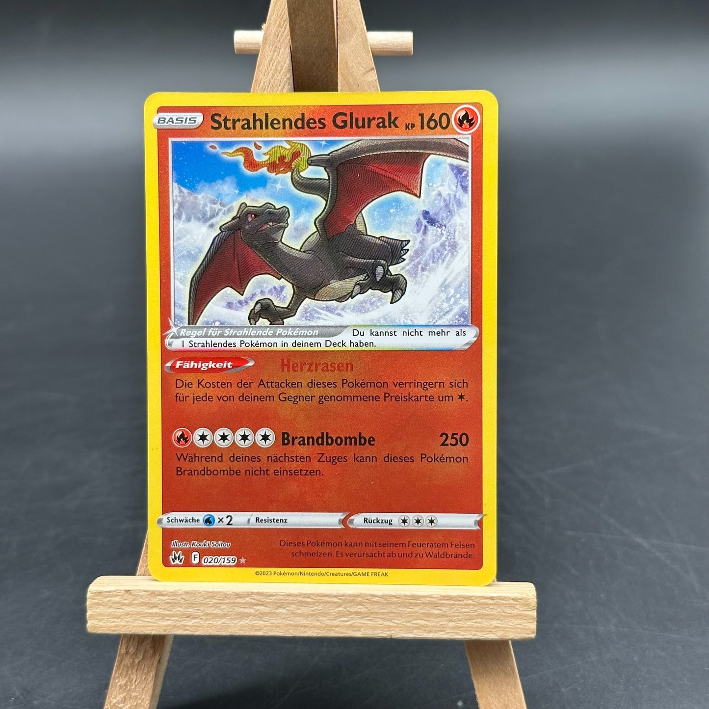 Strahlendes Glurak Radiant Charizard 020/159 CRZ Pokemon Karte DE Ultra Rare