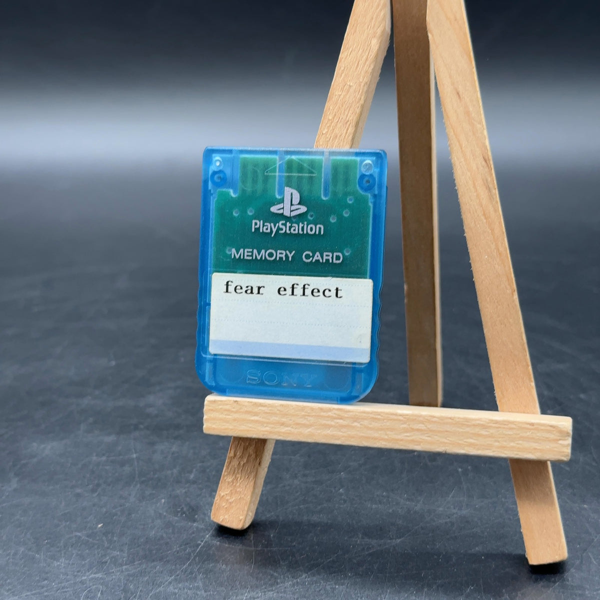 Original Sony PlayStation Memory Card 1 MB Transparent Blau Speicherkarte PS1