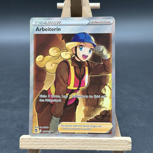 Arbeiterin - Silberne Sturmwinde - SIT 195 (Pokémon, TCG, Deutsch, Excellent)