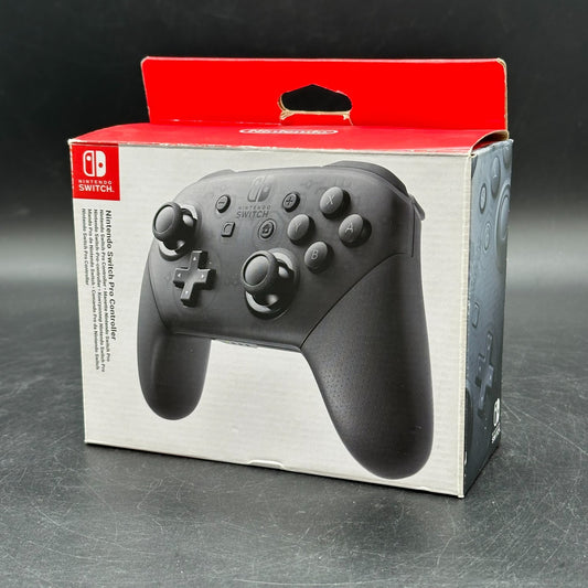 Original Nintendo Switch Pro Controller Schwarz mit Ladekabel