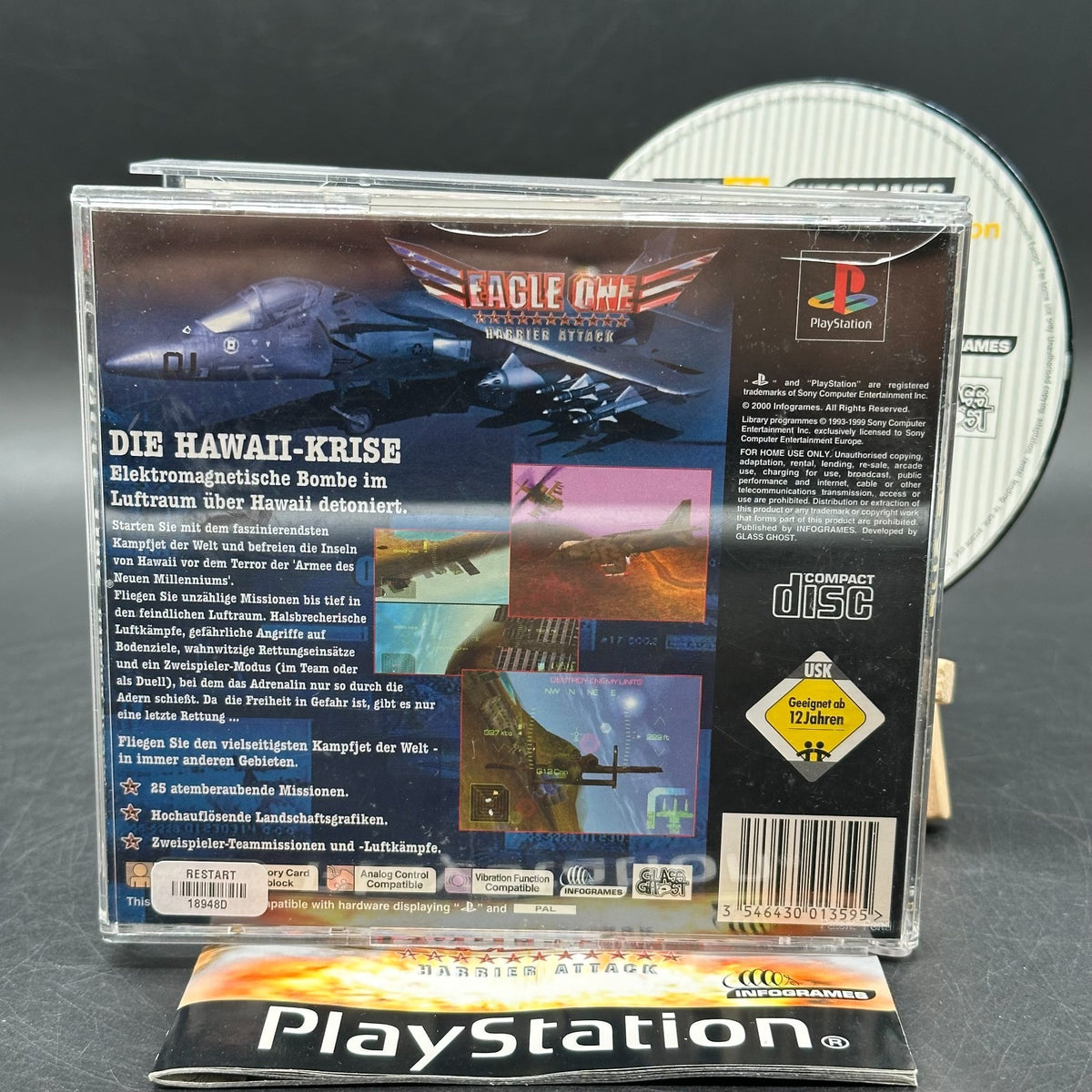 Eagle One Harrier Attack (PlayStation 1, PS1) - CD aufpoliert ✅