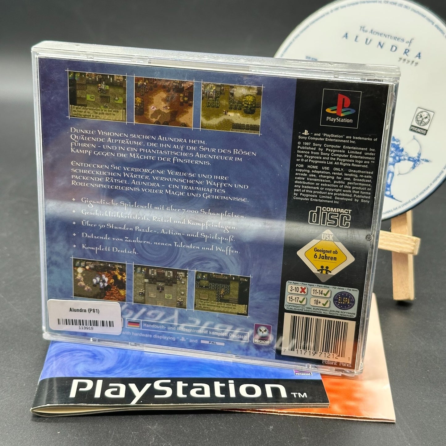 The Adventures of Alundra mit Karte - PS1 - Playstation 1