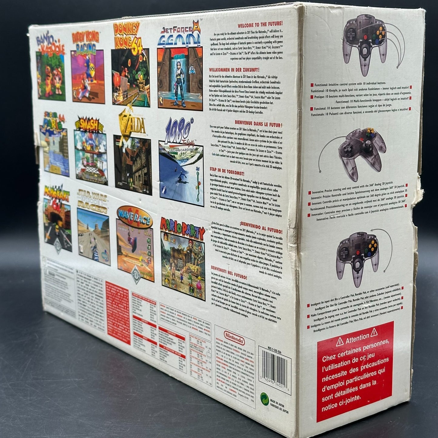 Nintendo 64 N64 Konsole Funtastic Smoke Grey in OVP