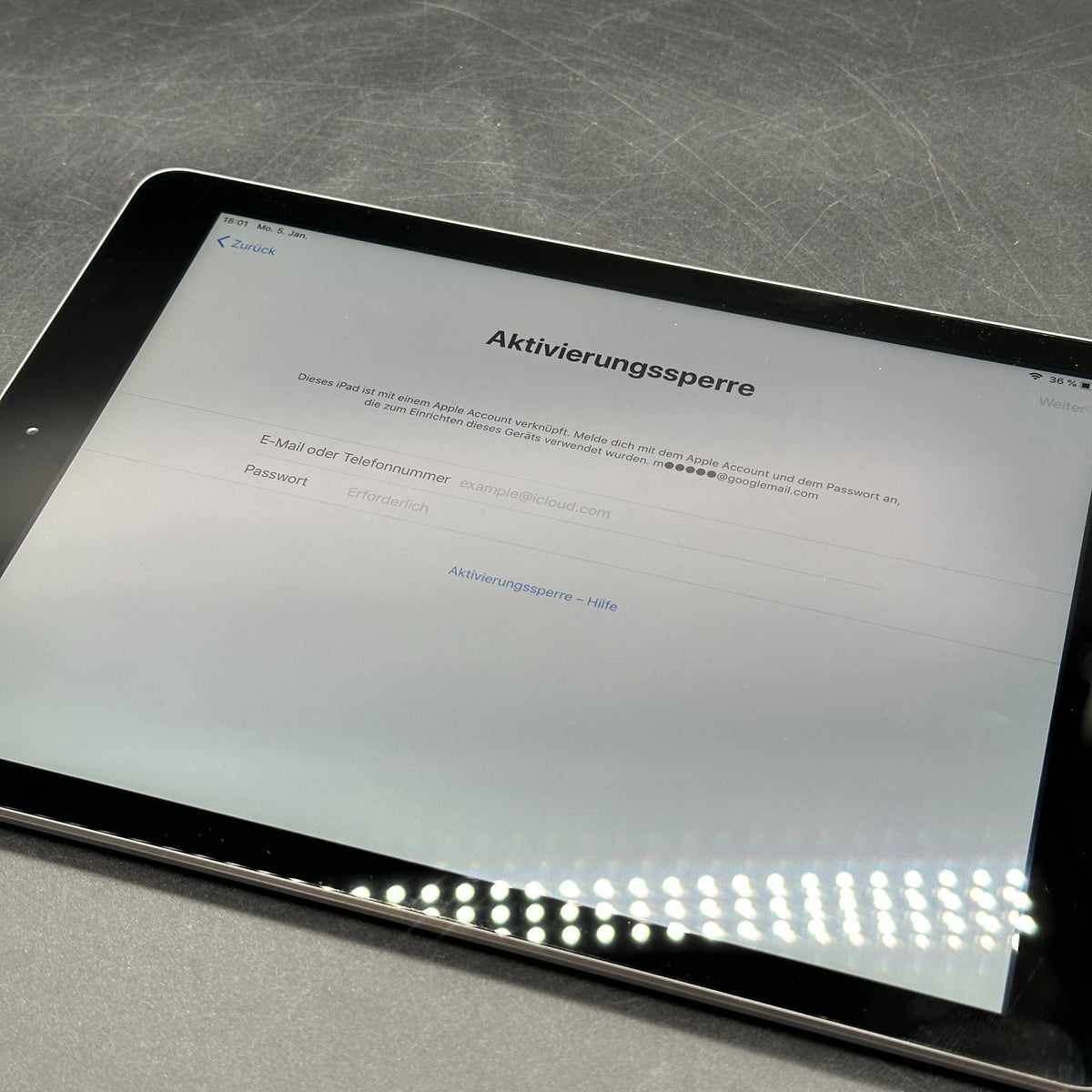 Apple iPad Air 1. Generation A1474, 16GB, WiFi, Spacegrau. iCloud Sperre – Bild 2