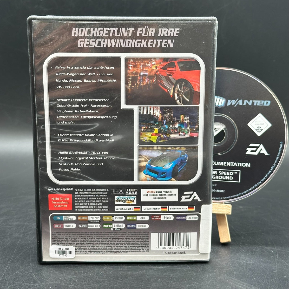 Need for Speed Underground - EA Most Wanted (PC) - CD aufpoliert ✅