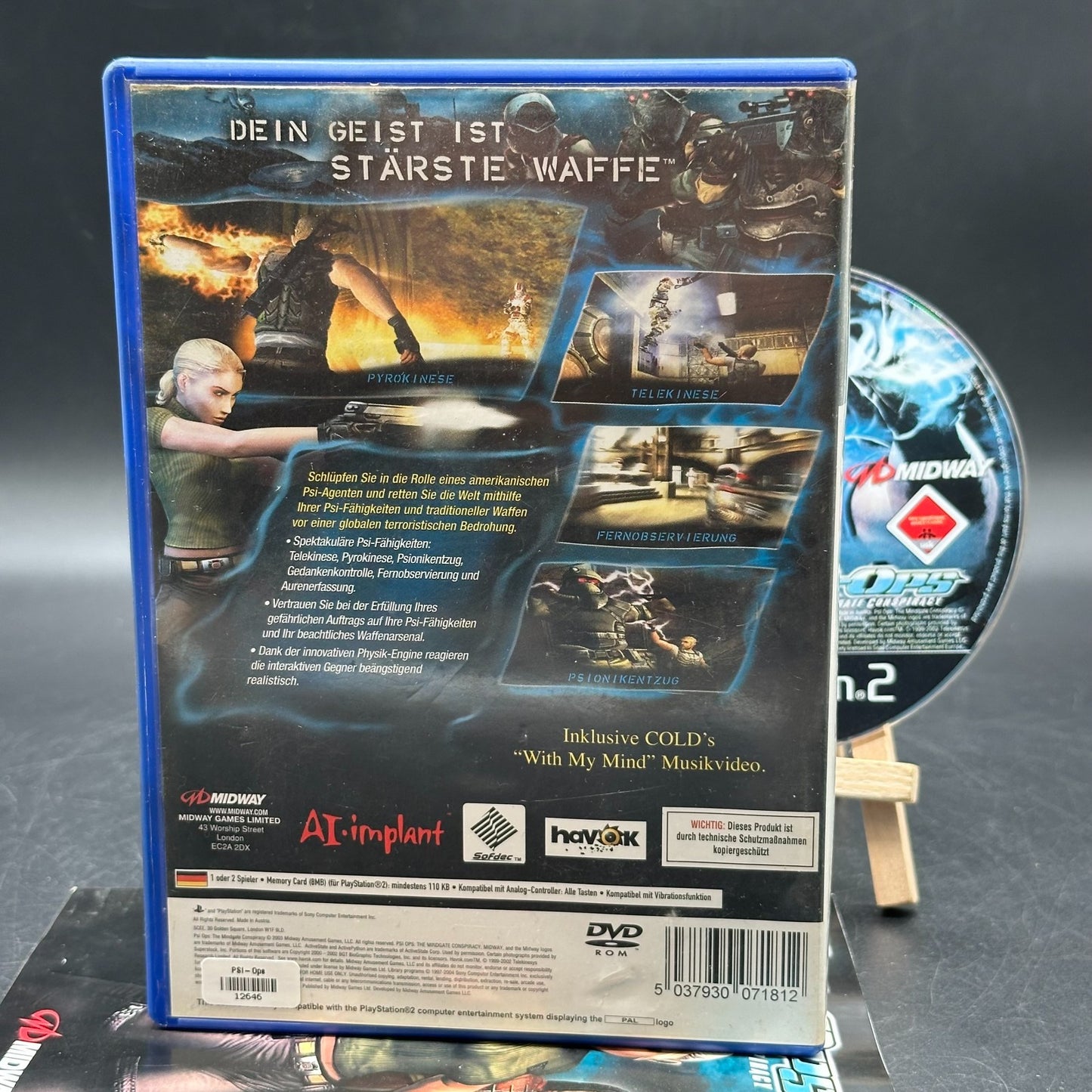Playstation 2 *Psi-Ops: The Mindgate Conspiracy* PS2 OVP mit Anleitung USK 18