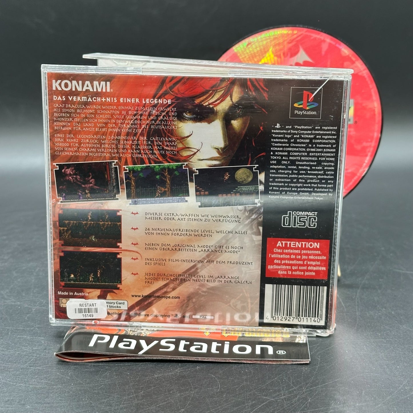 Castlevania Chronicles (Playstation 1, PS1) - CD aufpoliert ✅