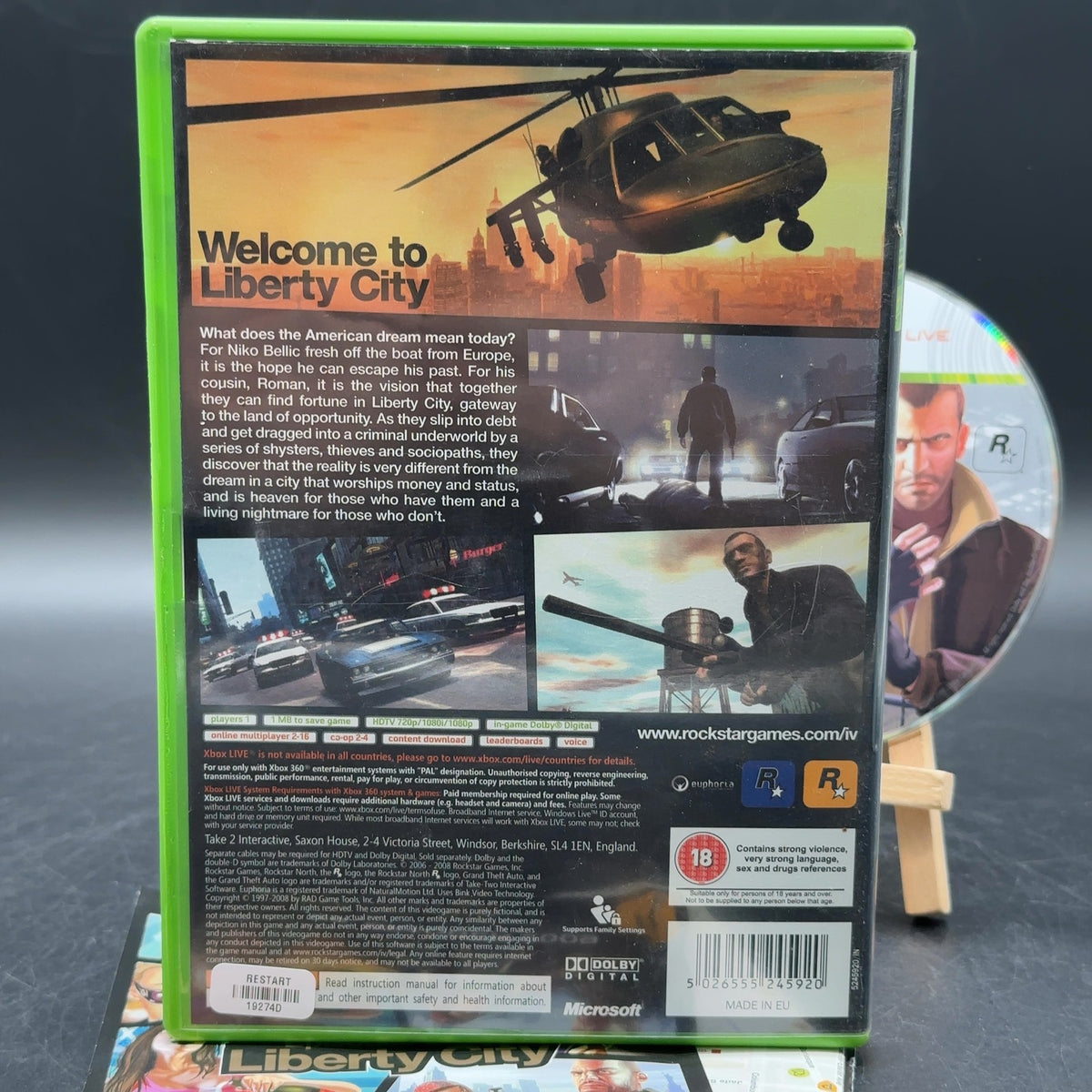 Grand Theft Auto IV Microsoft Xbox 360 PAL Spiel OVP 2008 – Bild 2