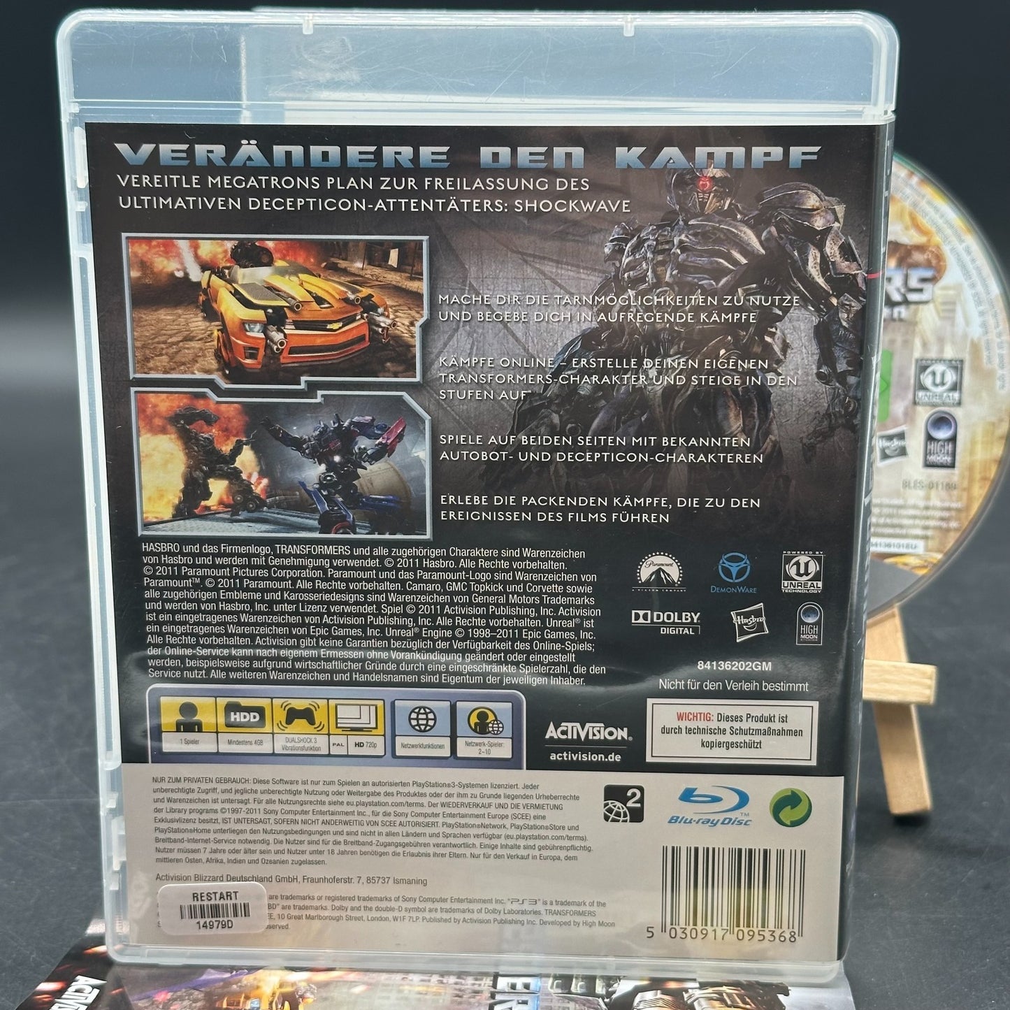 Transformers 3 Dark of The Moon PS3 Spiel Action TPShooter PlayStation3 Game CIB