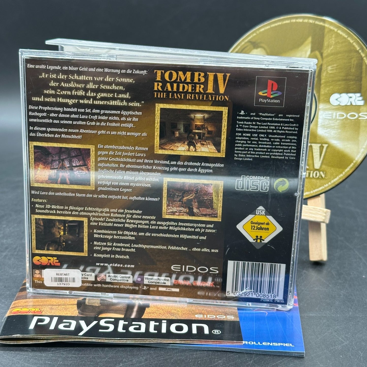 Tomb Raider 4 IV: The Last Revelation Sony Playstation - Disc poliert ✅