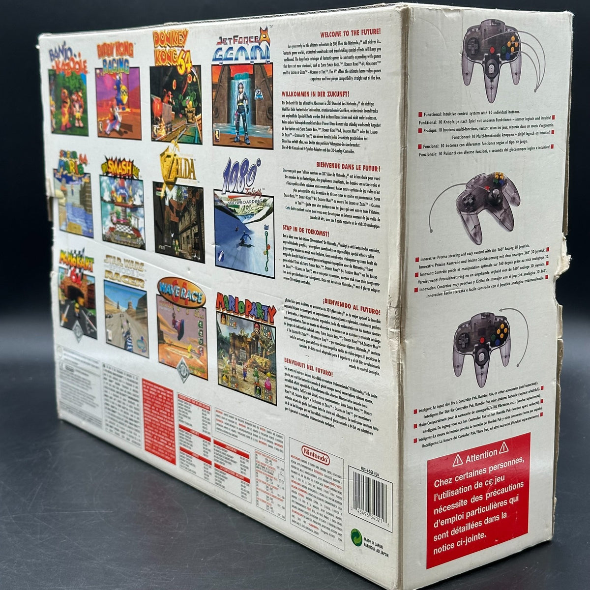 Nintendo 64 N64 Konsole Funtastic Smoke Grey in OVP