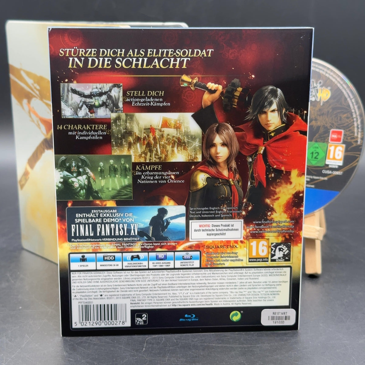 Final Fantasy Type-0 HD Sony PlayStation 4 PS4 PAL Spiel OVP Limited Edition – Bild 2