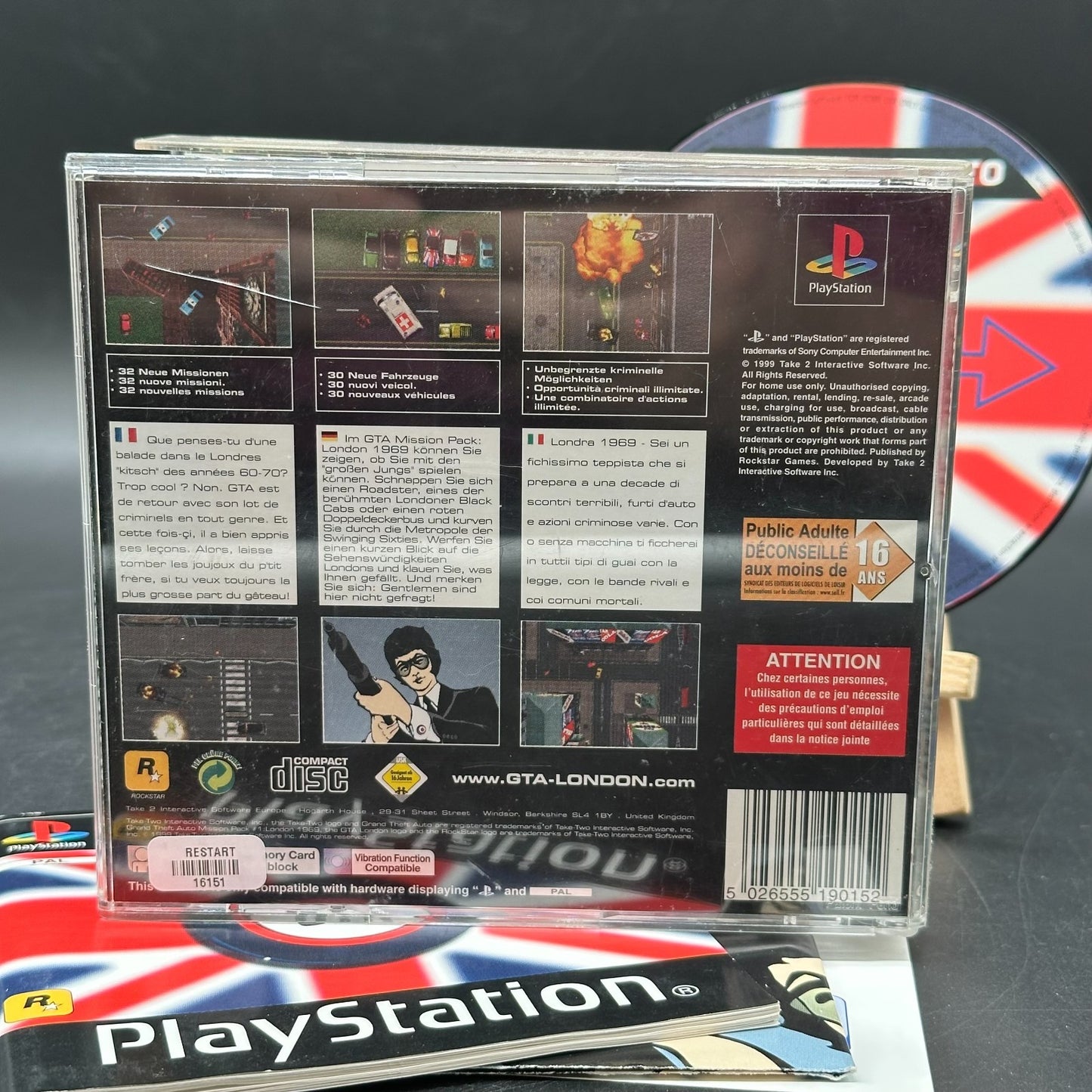 GTA / Grand Theft Auto London (Playstation 1, PS1) - CD aufpoliert ✅
