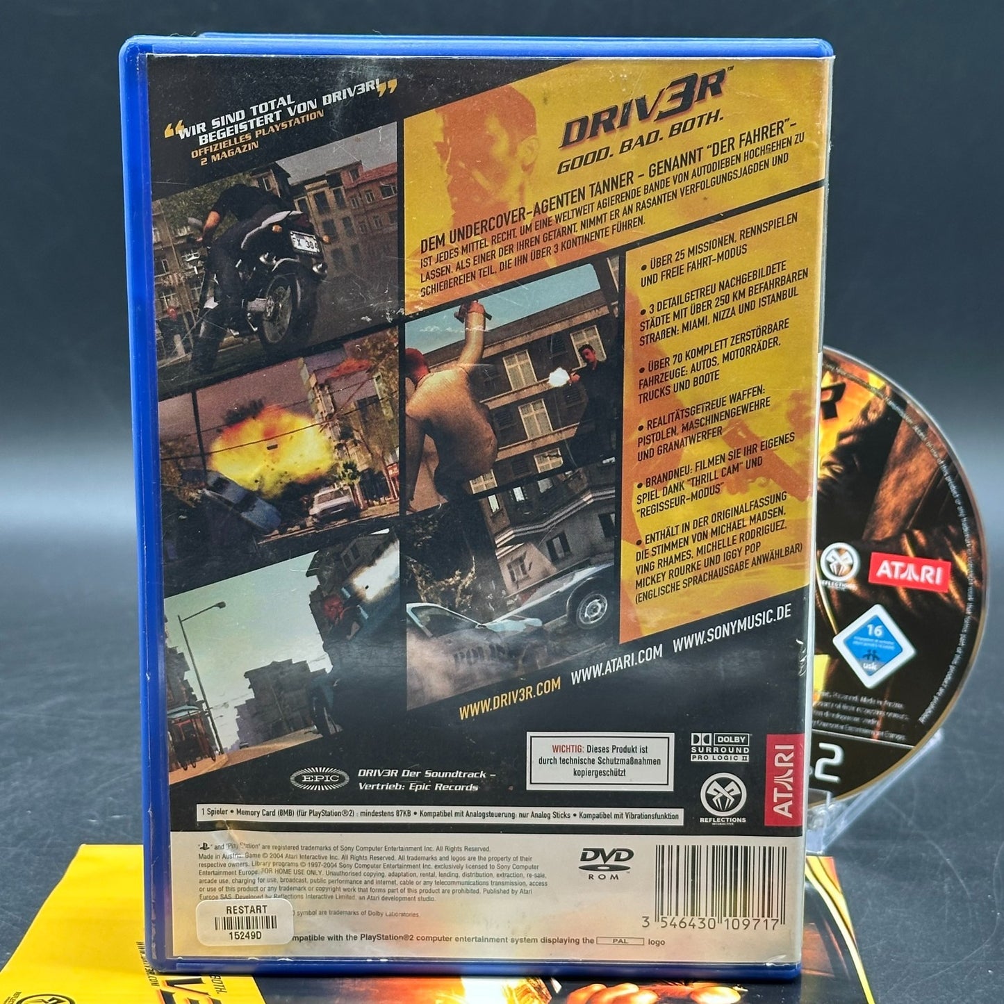 PS2 Sony Playstation 2 - Driv3r Driver 3 - CD aufpoliert ✅