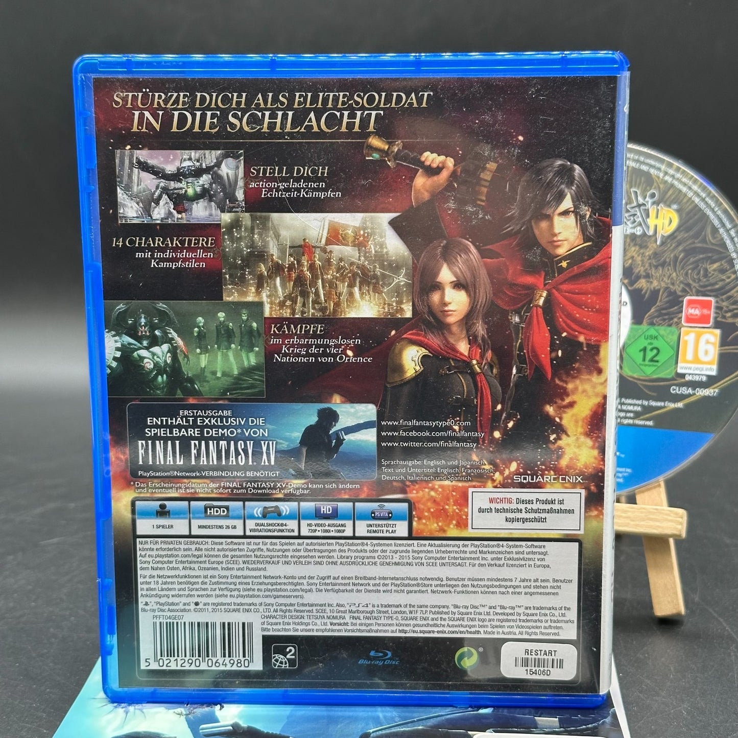 Final Fantasy Type-0 HD (PlayStation 4, PS4)
