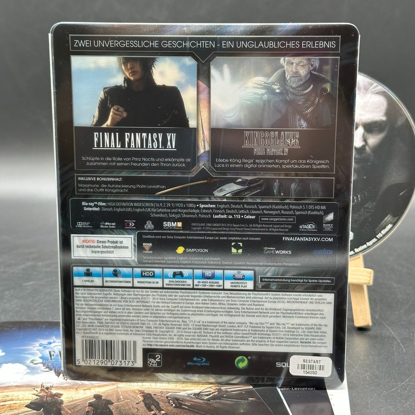 Playstation 4 / PS4: Final Fantasy XV Deluxe Edition mit Steelbook (Spiel fehlt)