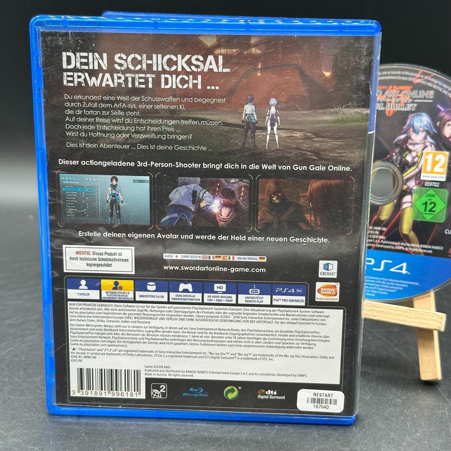 Sword Art Online: Fatal Bullet (PlayStation 4, PS4)