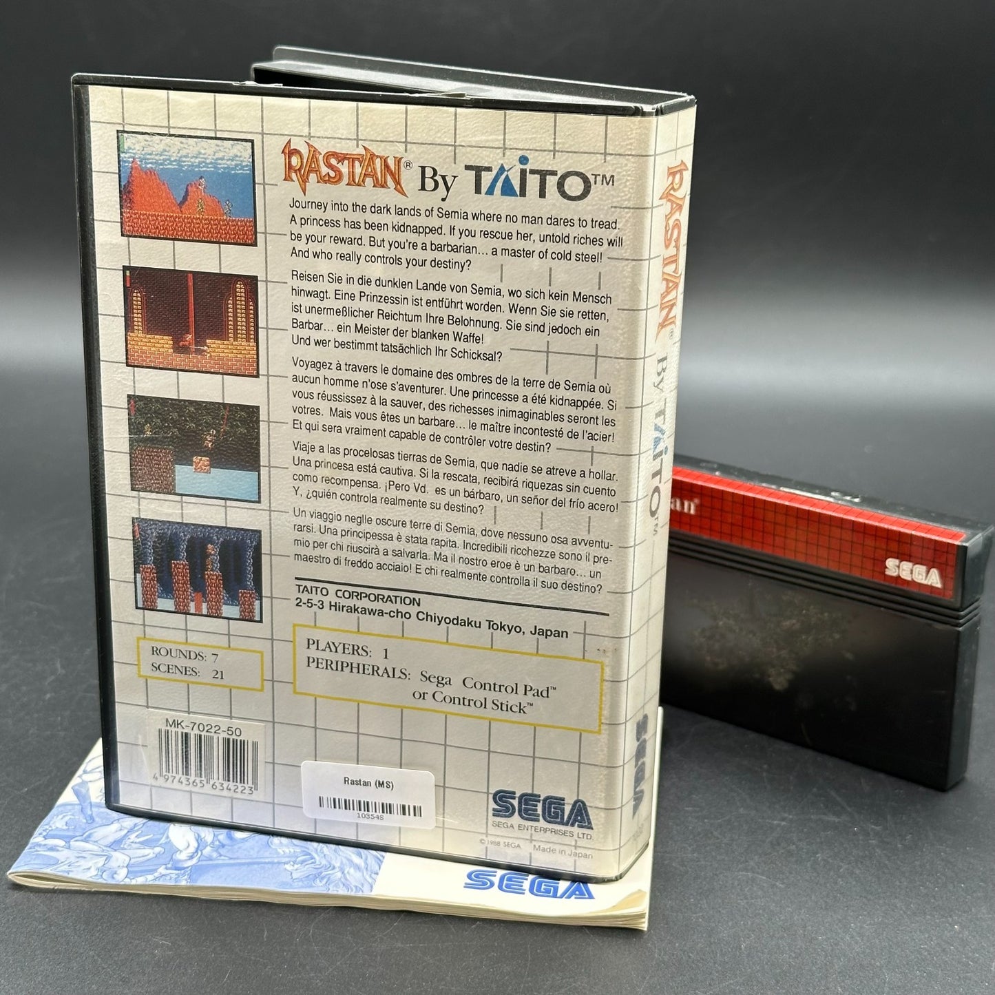 Rastan (SEGA Master System) in OVP + Anleitung