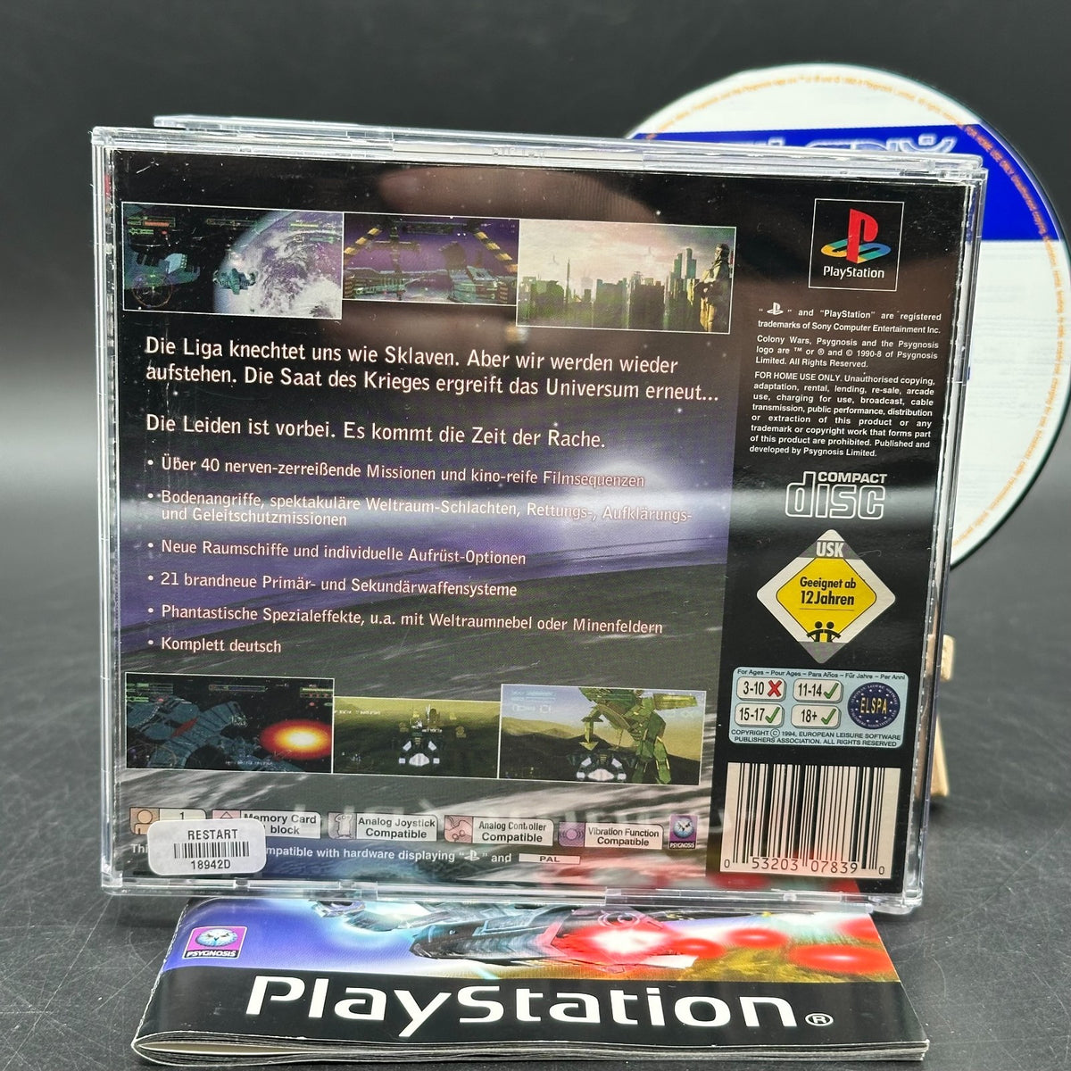 Colony Wars Vengeance (PlayStation 1, PS1) - CD aufpoliert ✅