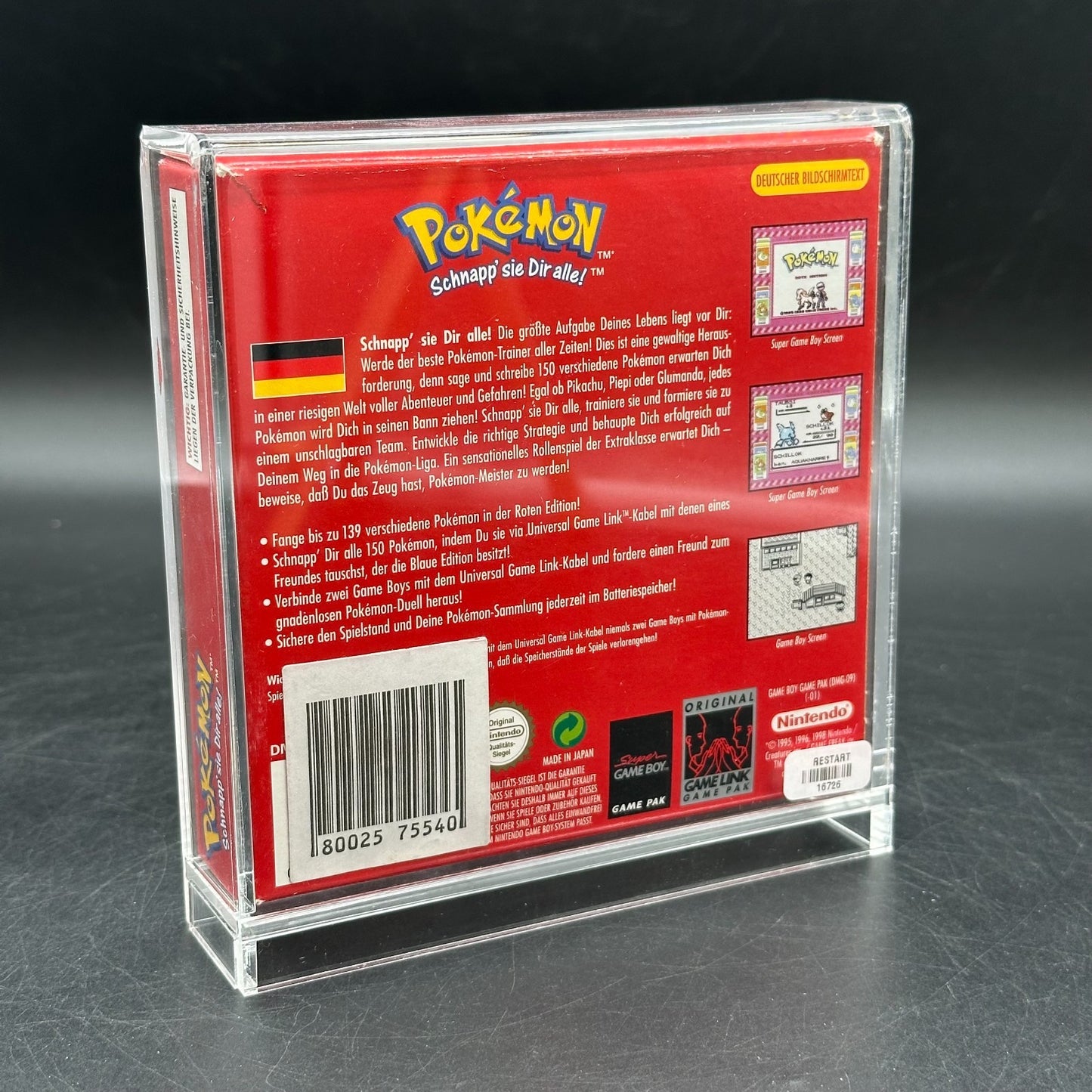 Pokémon Rote Edition (Nintendo Game Boy) - Speicherbatt. neu ✅