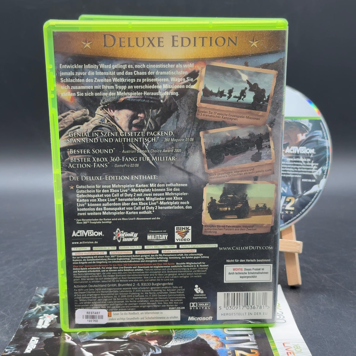 Call of Duty 2 Microsoft Xbox 360 PAL Spiel OVP komplett Deluxe Edition 2005 – Bild 2