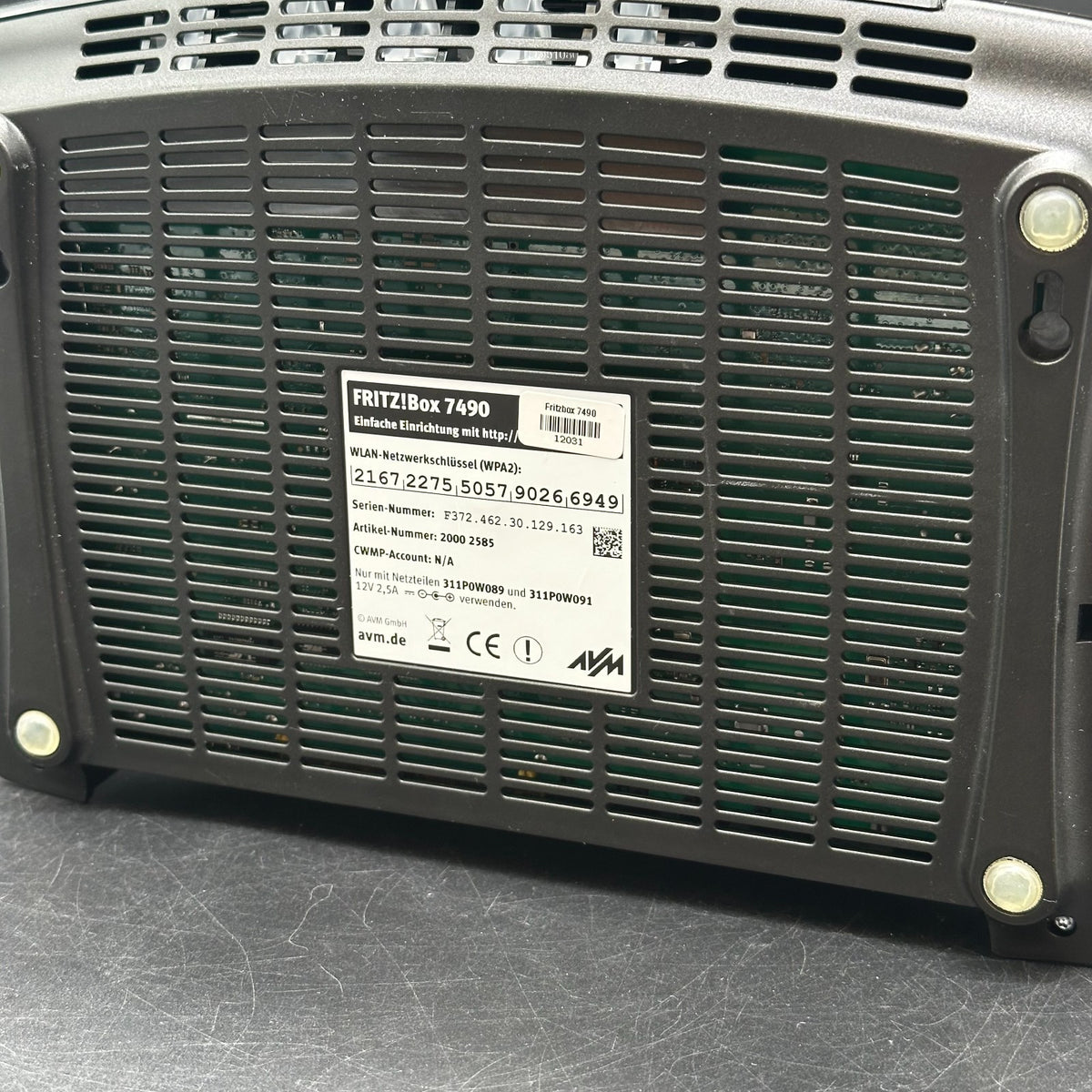FRITZ!Box 7490 WLAN-Router Modem ohne Netzteil – Bild 2
