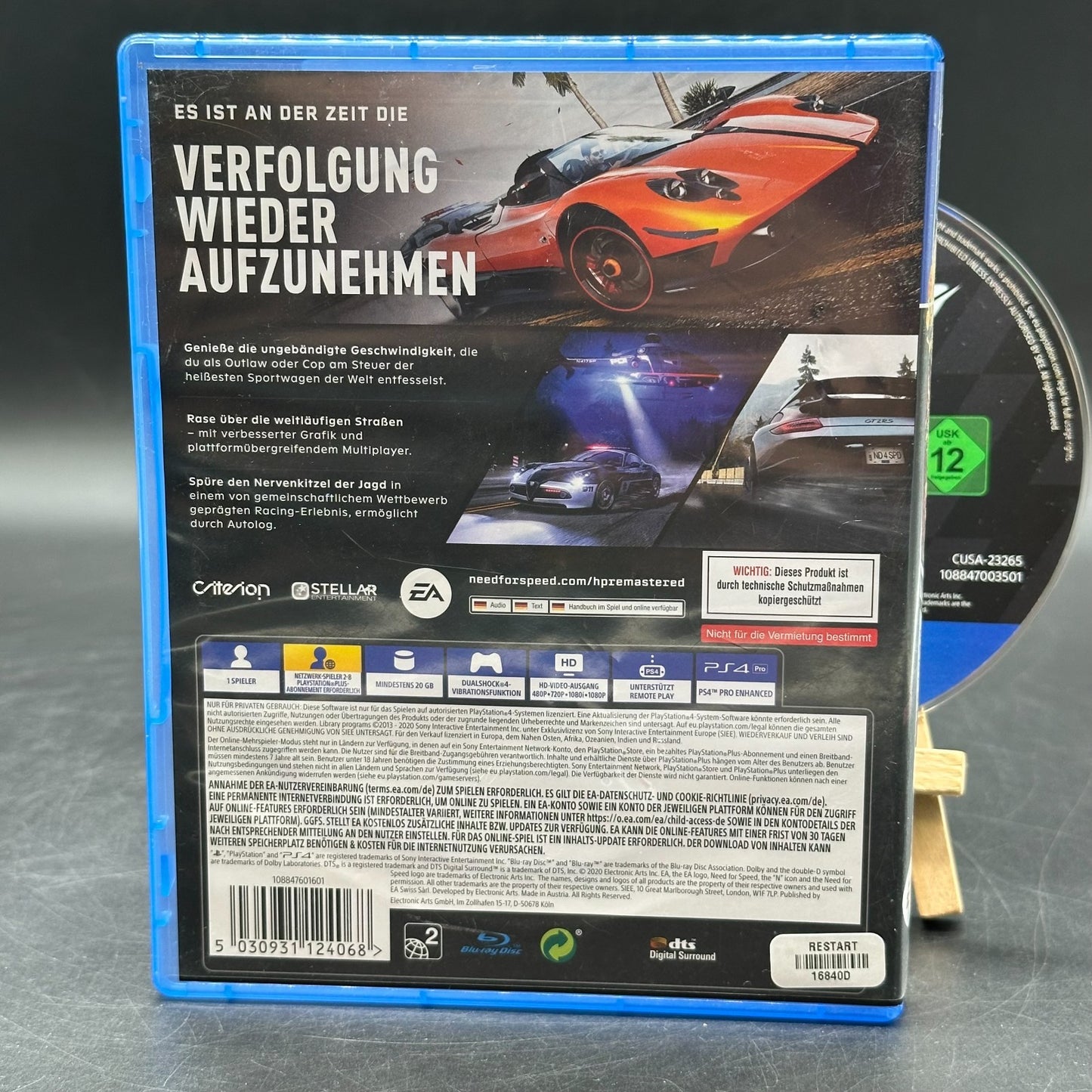 Need for Speed: Hot Pursuit Remastered (PlayStation 4, PS4)