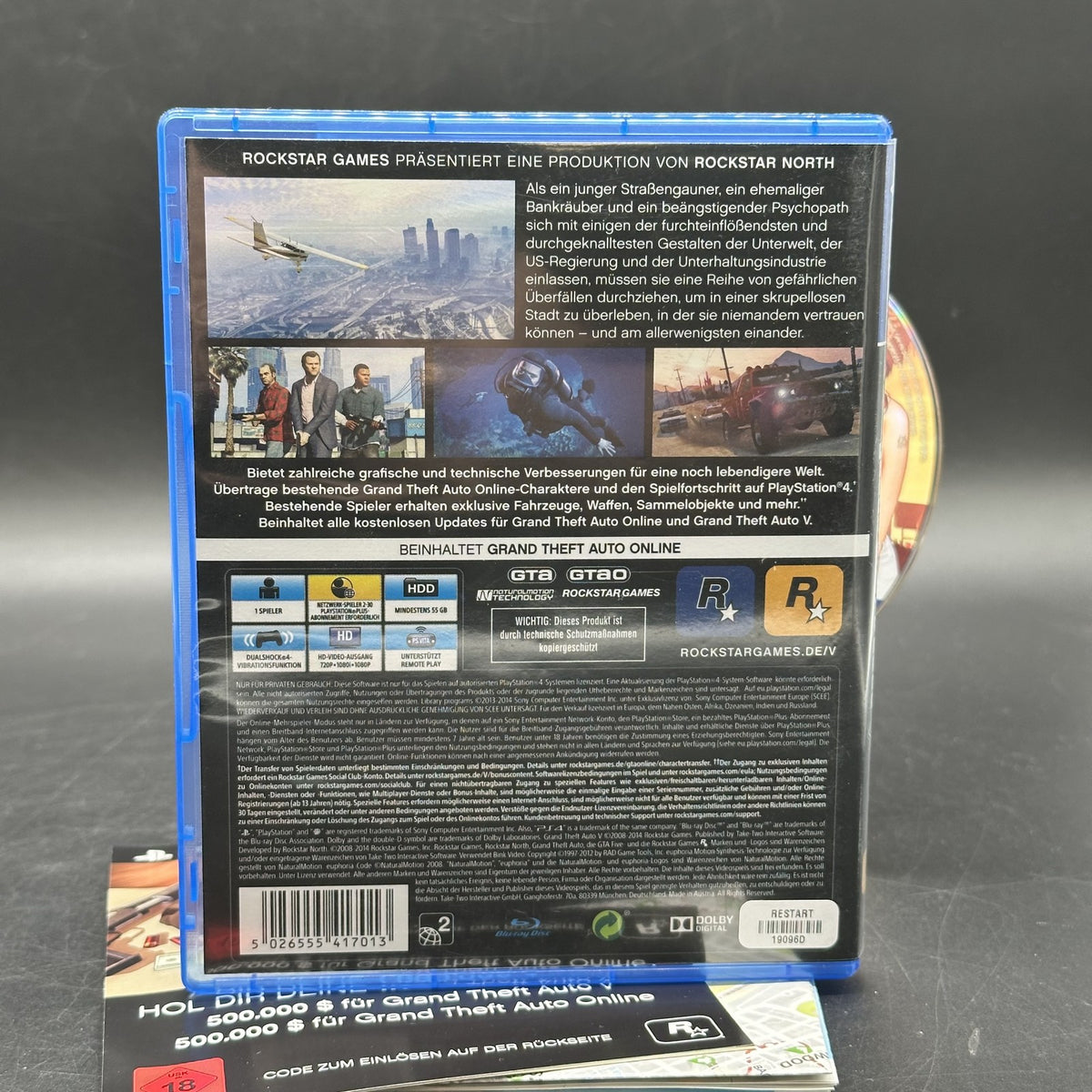 Grand Theft Auto V Sony PlayStation 4 PS4 PAL Spiel OVP 2014 – Bild 2