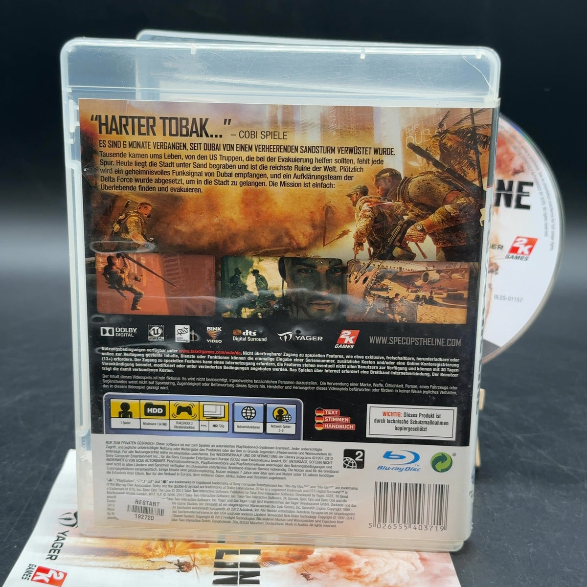 Spec Ops: The Line Sony PlayStation 3 PS3 PAL Spiel OVP komplett 2012 – Bild 2