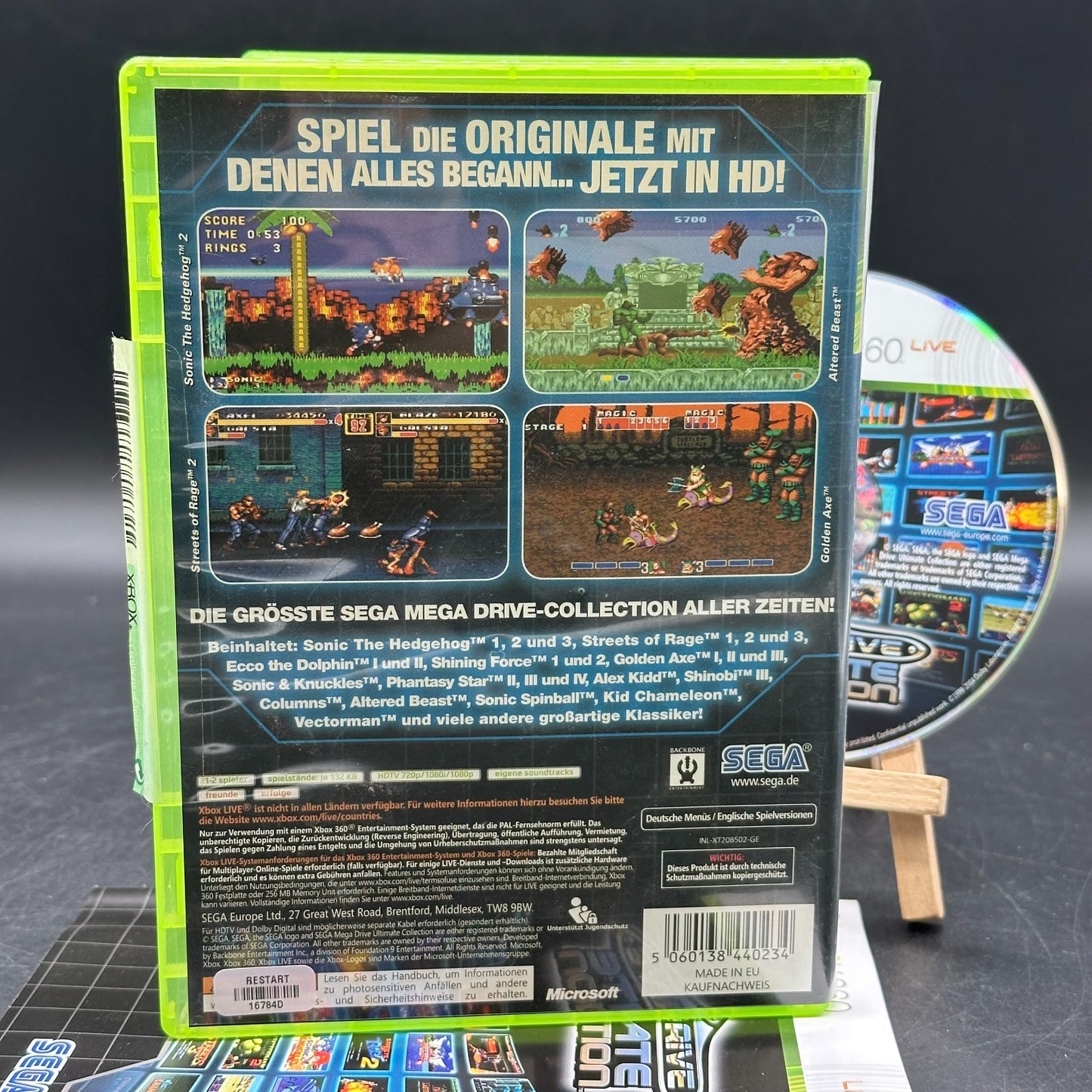 Sega Mega Drive Ultimate Collection (Microsoft Xbox 360) - CD aufpoliert ✅