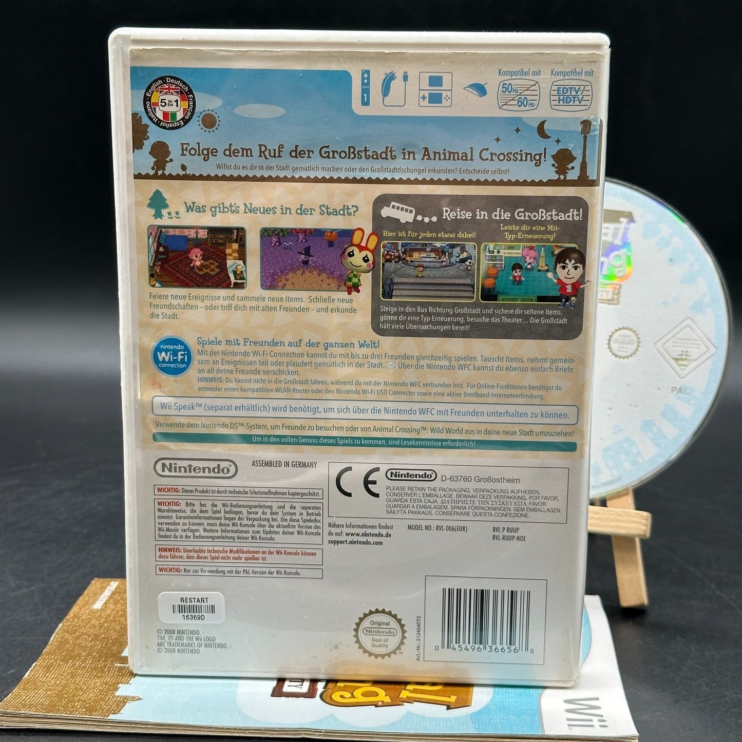 Animal Crossing - Let's go to the City (Nintendo Wii) - CD aufpoliert ✅