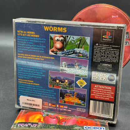 Playstation 1 PS1 Worms Black label erstauflage Komplett PAL