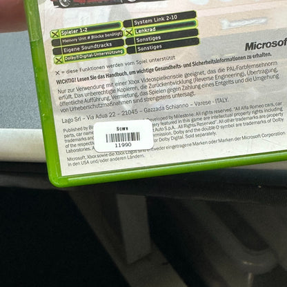 SCAR Squadra Cirse Alfa Romeo Microsoft XBox