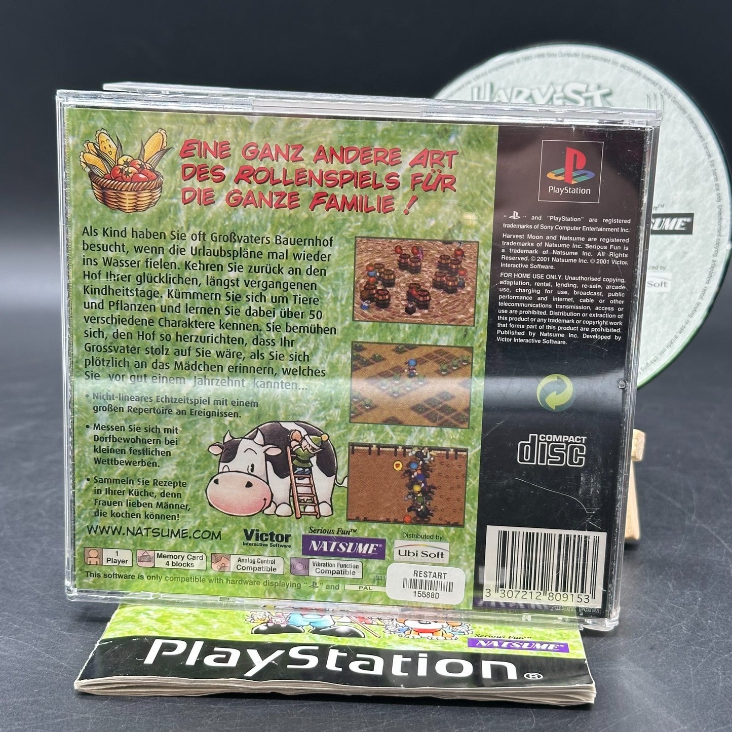 Harvest Moon: Back to Nature (PlayStation 1, PS 1) - CD aufpoliert ✅