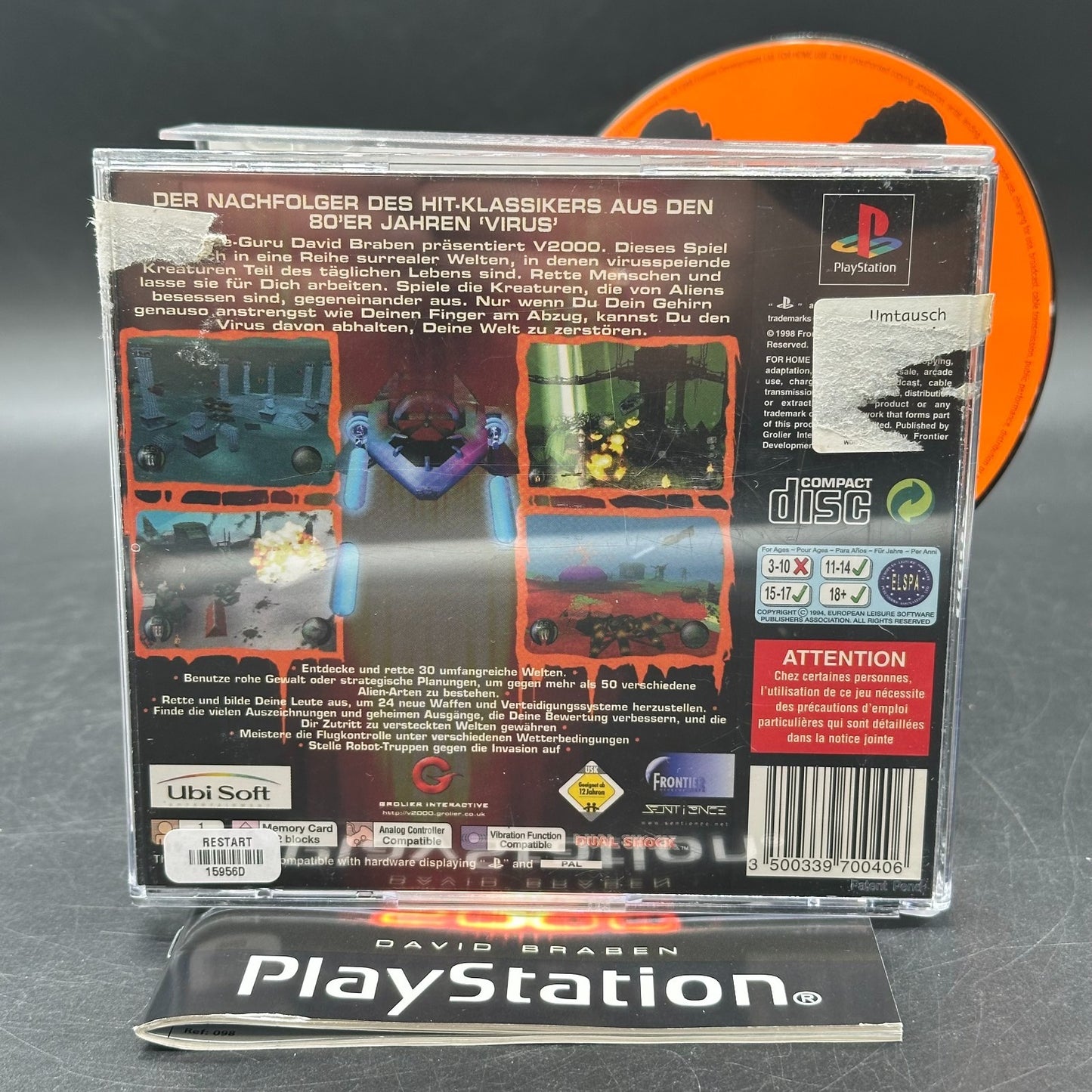 V2000 David Braben (PlayStation 1, PS1)