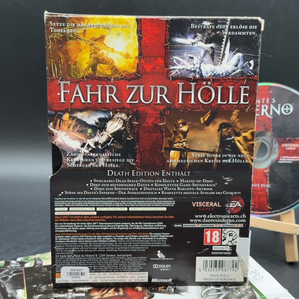 Dante's Inferno Microsoft Xbox 360 PAL Spiel OVP komplett Death Edition 2010 – Bild 2