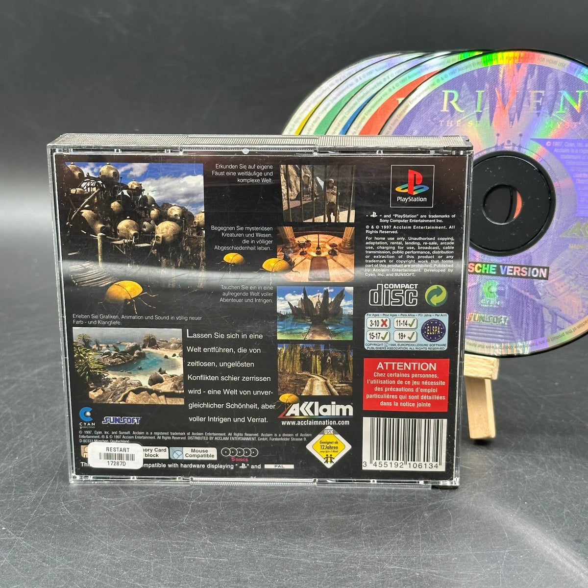 Riven - The Sequel To Myst (Playstation 1, PS1) - CD aufpoliert ✅
